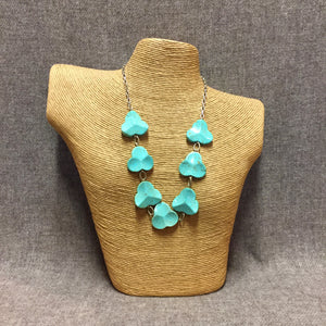 Turquoise Blue Colored Stone Necklace