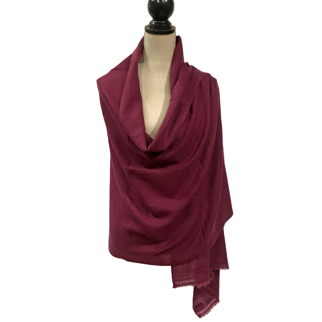 pure cashmere shawl in red