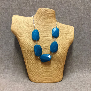 Blue Colored Stone Necklace