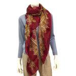 Load image into Gallery viewer, Silk Scarf with pattern
